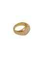 thumb Brass Shell Geometric Vintage Band Fashion Ring 4