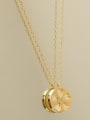 thumb Brass Shell Flower Minimalist pendant Trend Korean Fashion Necklace 2