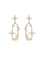 thumb Copper Cubic Zirconia Star Minimalist Drop Trend Korean Fashion Earring 0
