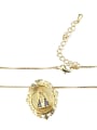 thumb Brass Cubic Zirconia Religious Dainty Necklace 1