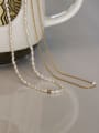 thumb Brass Imitation Pearl Geometric Minimalist Necklace 1