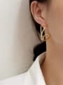 thumb Brass Geometric Ethnic Stud Earring 1