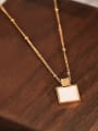 thumb Brass Shell Geometric Vintage Necklace 2