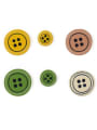 thumb Alloy Enamel Geometric Cute  Candy color asymmetry Buttons Stud Earring 2