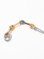 thumb Brass Geometric Vintage Double-layer twist  chain Link Bracelet 3