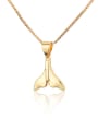 thumb Brass Cute Smooth Fish  Earring and Necklace Set 1