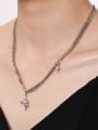 thumb Brass Cubic Zirconia Star Vintage Multi Strand Necklace 1