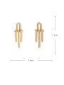 thumb Brass Line  Tassel Minimalist Drop Earring 3