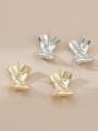 thumb Brass Cubic Zirconia Geometric Dainty Stud Earring 1
