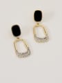 thumb Brass Imitation Pearl Geometric Vintage Drop Trend Korean Fashion Earring 3