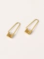 thumb Brass Geometric Minimalist Hook Trend Korean Fashion Earring 0