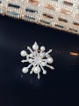 thumb Alloy +Imitation Pearl White Geometric With Snowflake  Trend Statement Ring/Free Size Ring 0