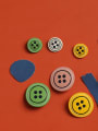 thumb Alloy Enamel Geometric Cute  Candy color asymmetry Buttons Stud Earring 0
