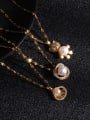 thumb Copper Imitation Pearl Acrylic Sea  Star Trend Heart Pendant Necklace 1