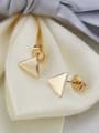 thumb Brass Triangle Earring and Necklace Set 1