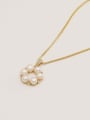 thumb Brass Imitation Pearl Geometric Minimalist Trend Korean Fashion Necklace 3