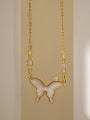 thumb Brass Shell Butterfly Minimalist Necklace 2