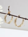 thumb Copper aesthetic C shaped fishbone Trend Korean Fashion Earrings 3