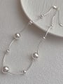 thumb Brass Imitation Pearl Geometric Minimalist Necklace 2