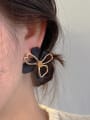 thumb Brass Enamel Flower Trend Stud Earring 1