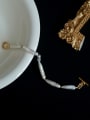 thumb Brass Freshwater Pearl Irregular Minimalist Beaded Bracelet 2