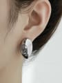 thumb Titanium Steel Geometric Minimalist mask Stud Earring 1
