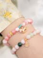 thumb Brass Natural Stone Multi Color Horse Cute Handmade Beaded Bracelet 1