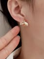 thumb Brass Cubic Zirconia Geometric Vintage Clip Earring 1
