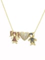 thumb Brass Cubic Zirconia Heart Cute   Pendant Necklace 1