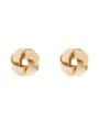 thumb Copper  Hollow Geometric Minimalist Stud Trend Korean Fashion Earring 0