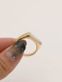 thumb Brass Shell Geometric Minimalist Band Fashion Ring 2