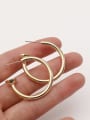thumb Brass Smooth Round Vintage Hoop Trend Korean Fashion Earring 3