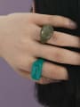 thumb Alloy Enamel Geometric Minimalist Band Ring 1