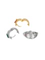 thumb Brass Cubic Zirconia Triangle Luxury Stud Earring 2