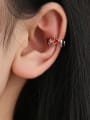 thumb Brass Cubic Zirconia Heart Minimalist Single Earring 1