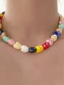 thumb Resin Multi Color Heart Trend Beaded Necklace 0