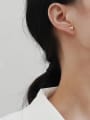 thumb Copper Cubic Zirconia Geometric Dainty Stud Trend Korean Fashion Earring 2