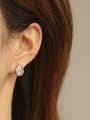 thumb Titanium Steel Cubic Zirconia Water Drop Minimalist Stud Earring 1