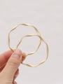 thumb Brass Hollow Geometric Minimalist Hoop Trend Korean Fashion Earring 1
