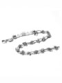 thumb Titanium Steel Imitation Pearl Letter Hip Hop Hollow Chain Necklace 2