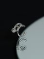 thumb Brass Cubic Zirconia Water Drop Hip Hop Single Earring 3