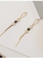 thumb Copper Shell Tassel Minimalist Threader Trend Korean Fashion Earring 2