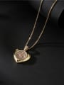 thumb Brass Cubic Zirconia  Vintage Heart Pendant Necklace 4