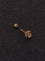 thumb Brass Cubic Zirconia Star Minimalist Stud Earring 3