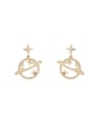 thumb Copper Cubic Zirconia Star Dainty Stud Trend Korean Fashion Earring 0