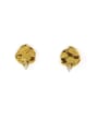 thumb Brass Rhinestone Geometric Vintage Stud Earring 0