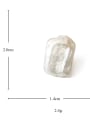 thumb Brass Freshwater Pearl Geometric Minimalist Stud Earring 2