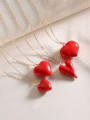 thumb Brass Enamel Heart Minimalist Necklace 0