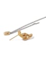 thumb Brass geometry  Tassel Vintage Threader Earring 3