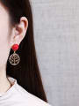 thumb Copper Resin Hollow Geometric Ethnic Drop Trend Korean Fashion Earring 1